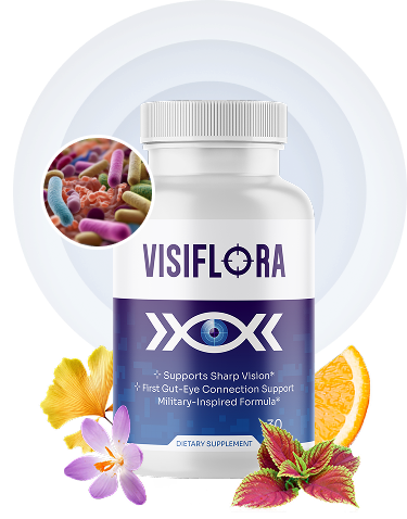 VisiFlora bottle with natural ingredients
